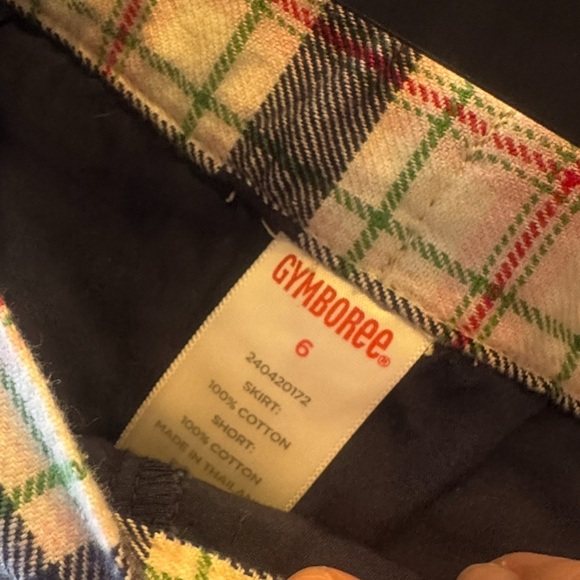 Gymboree Plaid Skirt with Shorts & Pockets size 6 - Picture 2 of 6